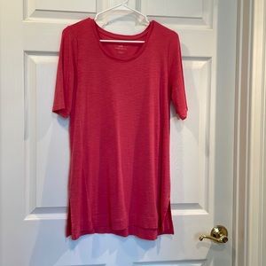 J Jill Pima Elbow Sleeve Bubblegum Pink Tunic